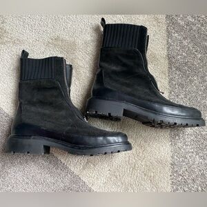 Sam Edelman Black suede/leather Combat Boots